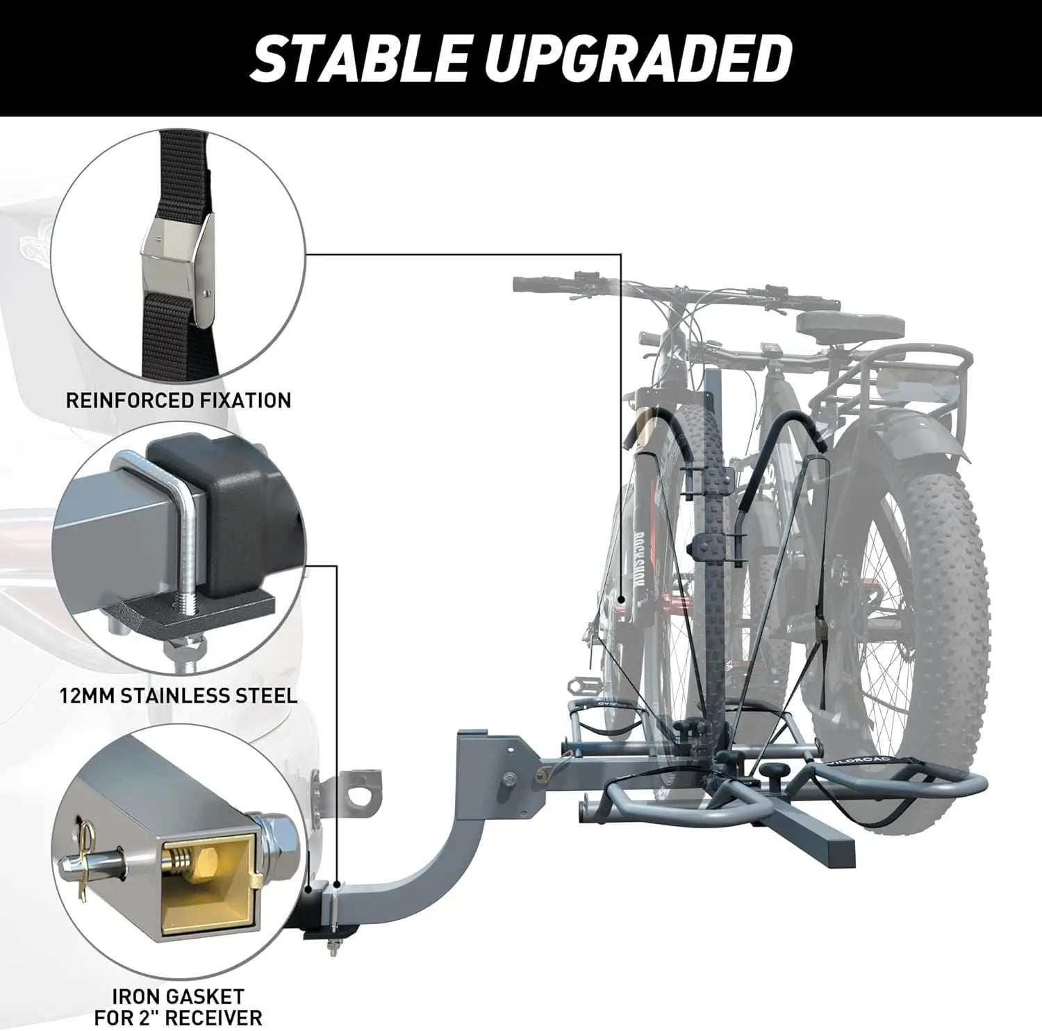 Foldable 2-Bike Hitch Rack for Car