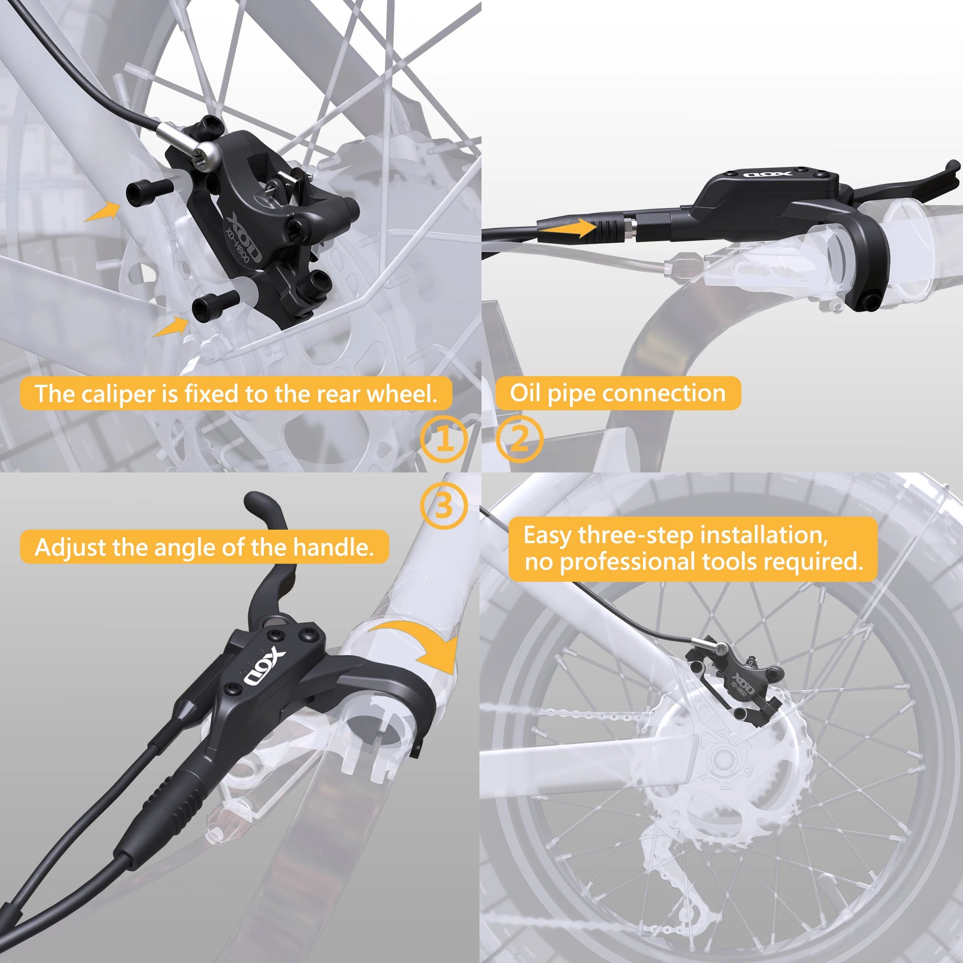 XOD H800/H880 Electric Scooter Hydraulic Disc Brakes