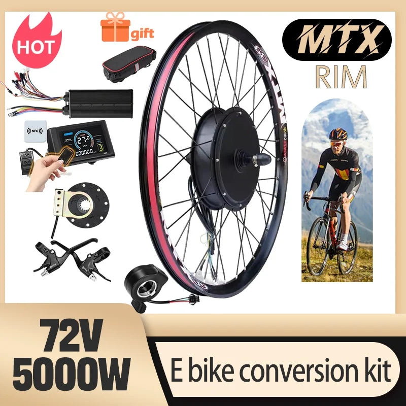 MTX39 E bike Conversion Kit 72V 5000W Rear Dropout 150mm
