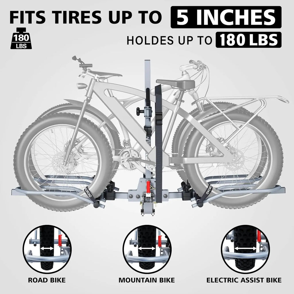 Foldable 2-Bike Hitch Rack for Car