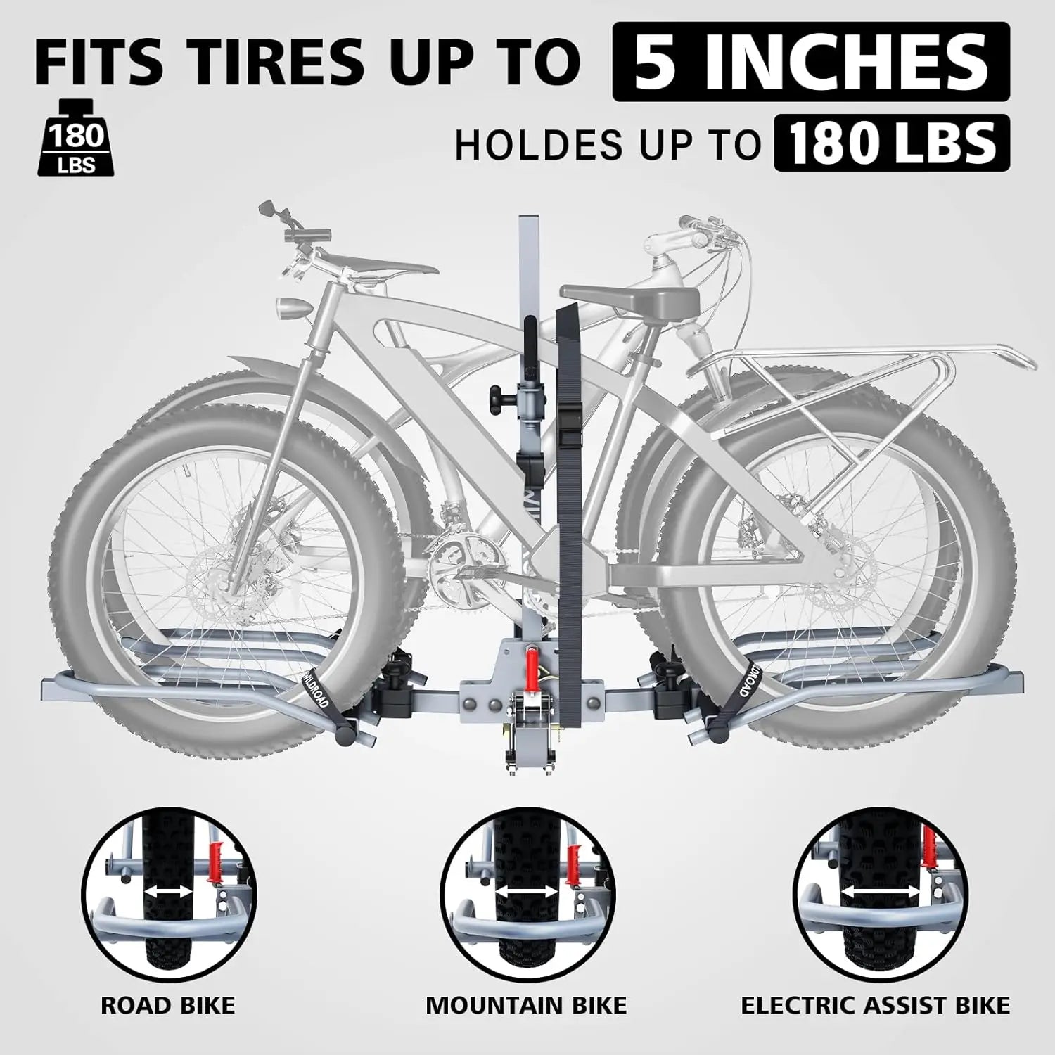 Foldable 2-Bike Hitch Rack for Car