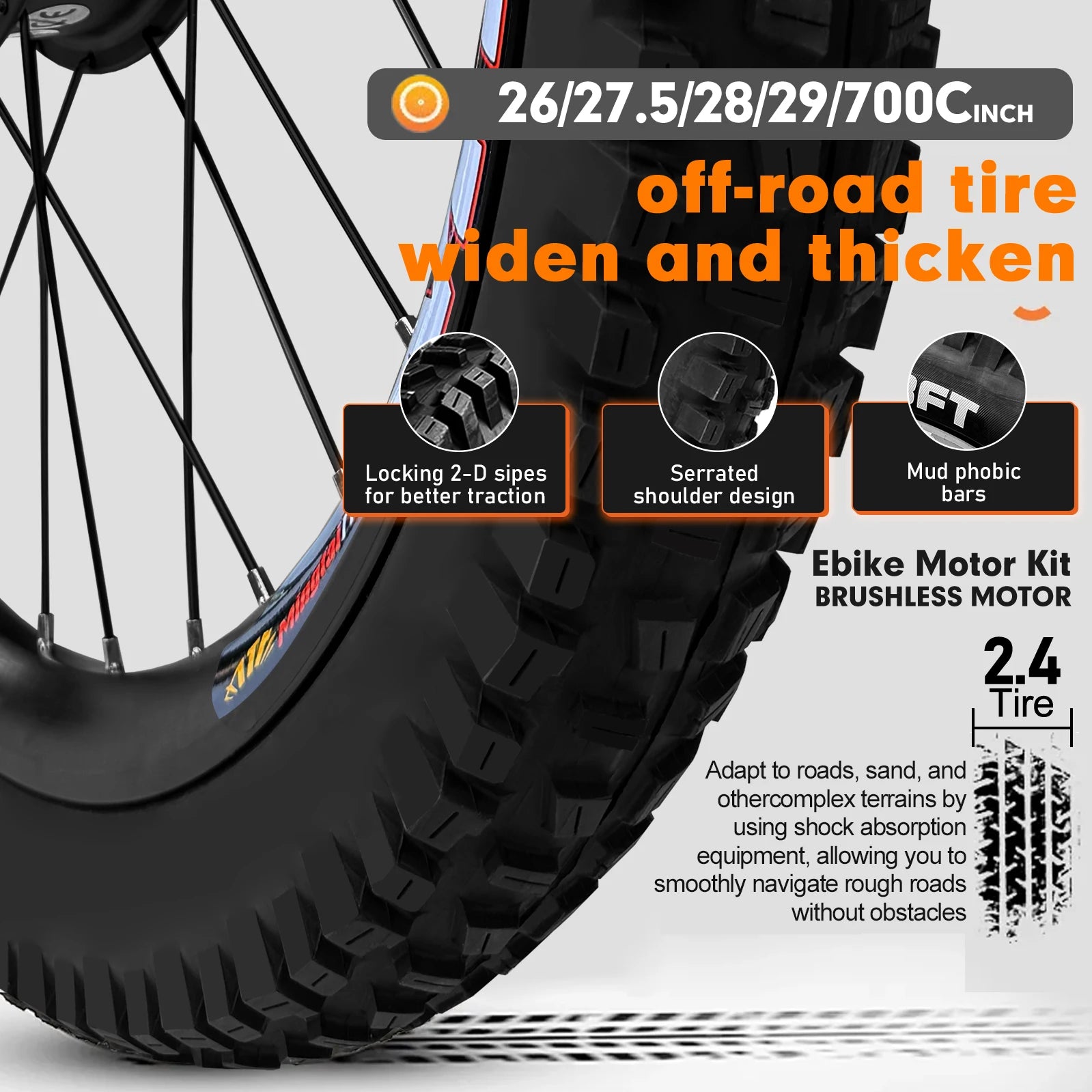 72V 3000W Electric Bicycle Conversion Kit